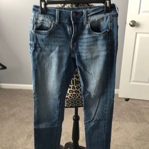 American Eagle artist crop jeans